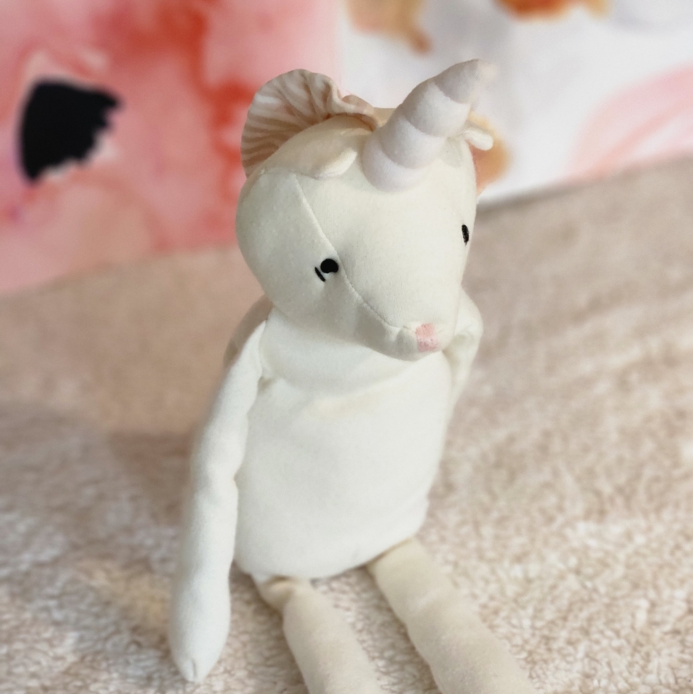 Baby Soy Cream and Pink Plush Unicorn Toy